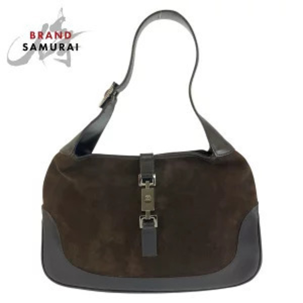 Gucci Jackie brown suede leather hobo shoulder bag Handbag